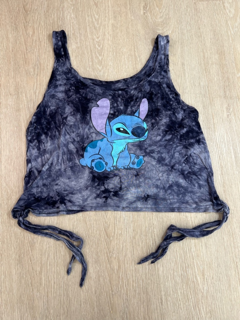 Tie-Dye Stitch Cropped Tank Top